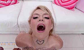 Horny kyra gets anal fisted by jack kallahari while assfucked by two big cocks squirting and drinking piss!