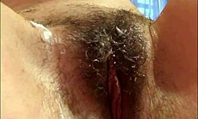 Teen girl shaves her super hairy pussy and tight anus before wild anal action.