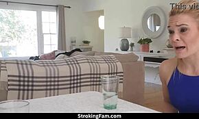 rough biker dominates jade amber's tiny hands