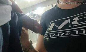 at the new gas station, i hooked up with the security guard bareback