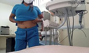 Filipina Dental Student Masturbates in Medical Office