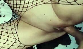 Sexwife endures intense assfucking by husband's friend in stockings