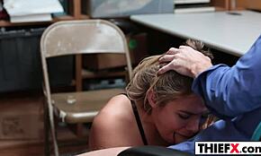 Let him take me or it's jail for this foxy cutie jacker!