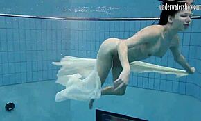 Dark haired teen andrea floating with hottest ass 😍