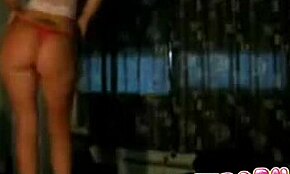 Look At This Inked Whore In Red Thong Shaking Her Amazing Ass On Webcam