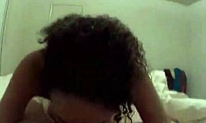 Vivacious ebony gal licks that penis like ripe fruit