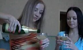 drunk teen cuties strip naked in steamy shower scene