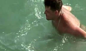 blonde gf got her pussy slammed hard in the surf while we watched