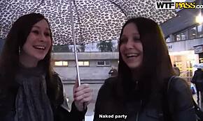 Hung guy picks up two Russian babes