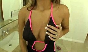 heels-wearing hottie amy ried teases with perfect big tits and ass