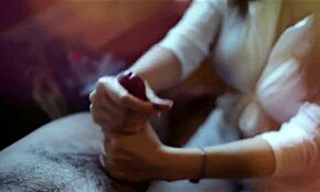 skinny cute babe gives boyfriend tender oral loving