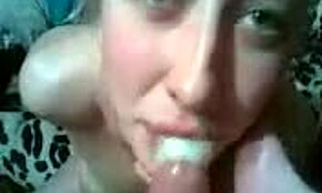 wanna see my ex girlfriend swallow cum after a hard fuck?