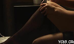 Bold Teen Stunner In Nylons Loves Rough Fucking And Blowjob