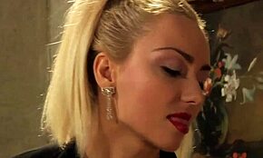 young blonde lesbian with big tits cums from intense fingering