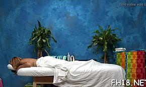 cute teen bent over for oiled massage