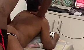 Yo, Vítor Guedes bangs hard during video game session