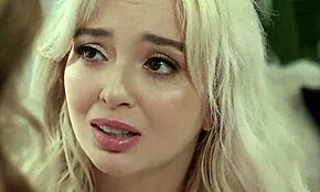 damn, sad blondie railed in gangbang by bestie and 8 huge dicks!