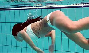 nata the hot hungarian babe teases by the pool with her stunning body