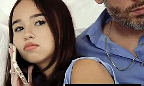 yo, stepdaughter dakota tyler bangs mike mancini while on phone!