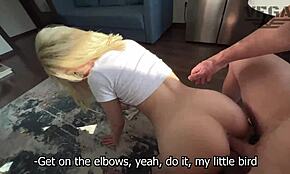 Cute Stepsister Seduces With Blowjob While Parents Are Gone