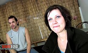 Cute French girl gets facial in first porn