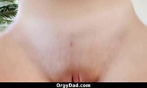 Cute Stepdaughter Rides Stepdaddy Doggy to Ease His Stress