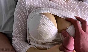 Young busty girl fucked roughly for not doing school homework, monster cock pounding her shaved pussy