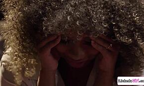 Yo, ebony babe dominates blonde MILF with hot facesitting action!