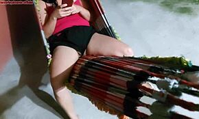 Man, stepmom didn’t notice her shorts slipping while chilling, got me hard!