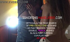 Amazingly beautiful european amateur pick up in hotel room, russian cute sexy pussy for slow handjob and precum milking