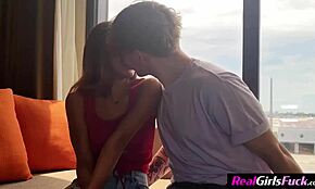 Jealous step sisters Ember and Clara sharing cock and experimenting