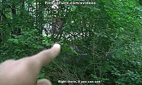 Ebony Girl Hard Fucked in Forest for 200 Euros