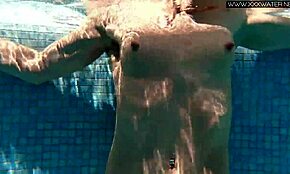 Nicole Pearl shakes ass horny in pool