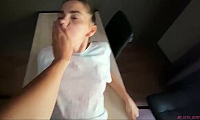 Truth or dare with friend turned into steamy desk sex and creampie