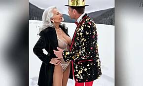 gilf reveals sexy new year's eve outfit with dirty talk. watch horny granny nude at the end!