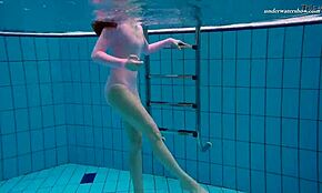 Liza bubarek swims as hot underwater mermaid