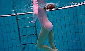 Liza bubarek swims as hot underwater mermaid