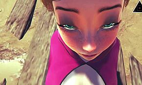 Honeyselect2: Anna Frozen has sex in public places