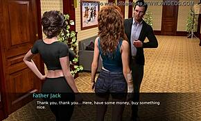 Redhead teacher with big tits plays erotic game at old college