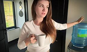 stepson catches huge stepmother’s boner in the office during dirty roleplay session