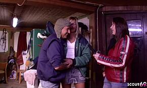 bauer sucht frau, first meeting turns into stall banging