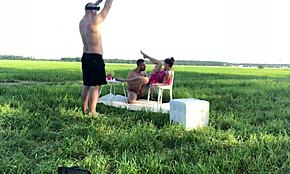 Bold Backstage Fucking: Russian Amateur Rides And Blows Skinny Young Guy