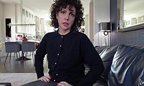 Stepmom sneaks home for a quick blowjob