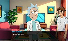 Morty's Sister Squirts In Shower During Portal Porn Parody Hentai Game Episode 1