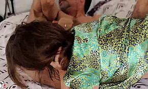 Clothed sex in satin lingerie teases with rimming. Deepthroat and doggystyle POV spice it up.