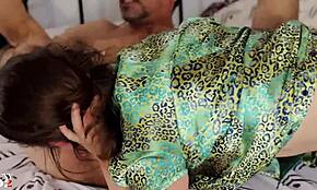 Clothed sex in satin lingerie teases with rimming. Deepthroat and doggystyle POV spice it up.