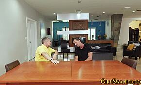 Glasses teen stepdaughter blowjob handjob doggystyle monster cock