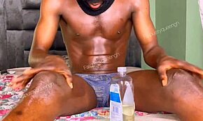 african male stallion gets his dick choked until he cums