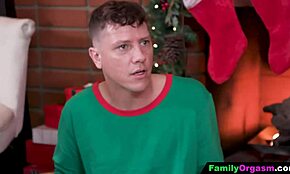 FamilyOrgasm - Best Friend Girls Sharing Brothers on Christmas