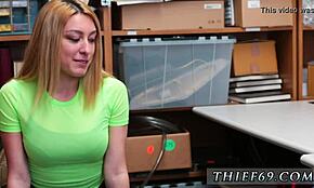 Teen Girl and Blonde Amateur Desk Officer Saw a Teenager